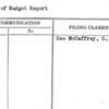 Form of Budget Report