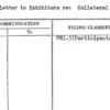 Form Letter to Exhibitors re: Collateral Advertising