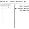 Form Letter re: Federal Amusement Tax