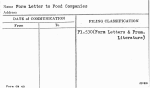 Form Letter to Food Companies