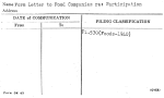 Form Letter to Food Companies re: Participation