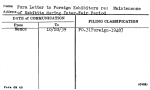 Form Letter to Foreign Exhibitors re: Maintenance of Exhibits during Inter-Fair Period