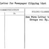 Form Letter For Newspaper Clipping List