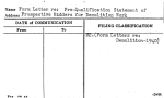 Form Letter re: Pre-Qualification Statement of Prospective Bidders for Demolition Work