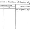 Form Letter to Presidents of Chambers of Commerce re: Special Days