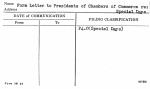 Form Letter to Presidents of Chambers of Commerce re: Special Days