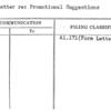 Form Letter re: Promotional Suggestions