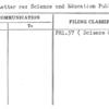 Form Letter re: Science and Education Publicity
