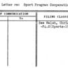 Form Letter re: Sport Program Cooperation Thank You Letters