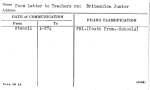 Form Letter to Teachers re: Britannica Junior