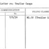 Form Letter re: Trailer Camps