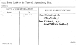 Form Letter to Travel Agencies, Etc.