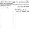 Form Letter Used to Reply to Letters Offering Attendance Suggestions