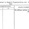 Form Letter to Women's Organizations re: Special Days