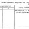 Form Letters Answering Requests for Advertising Material