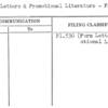 Form Letters & Promotional literature - Foods-