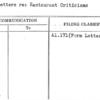 Form Letters re: Restaurant Criticisms