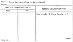 Form Letters-Sports Department