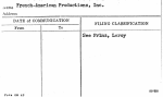 French-American Productions, Inc.