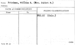 Friedman, William S. (Mrs. Juliet F.)