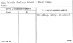 Friends Seminary School - Ninth Class
