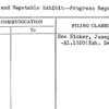 Fruit and Vegetable Exhibit--Progress Report on