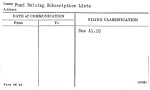 Fund Raising Subscription Lists