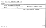 Galvin, Lillian (Miss)