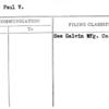 Galvin, Paul V.