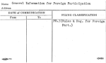 General Information for Foreign Participation