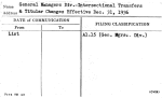 General Managers Div.-Intersectional Transfers & Titular Changes Effective Dec. 31, 1936