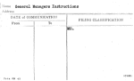 General Managers Instructions