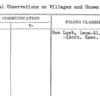 General Observations on Villages and Shows