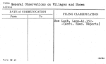 General Observations on Villages and Shows