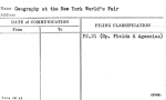 Geography at the New York World's Fair