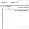 George, Dorothy H. (Director)