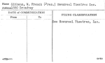 Githens, W. French (Pres.) Newsreel Theatres Inc.