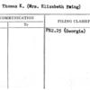 Glenn, Thomas K. (Mrs. Elizabeth Ewing)