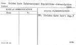 Golden Gate International Exposition--Subscription list