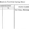 Gouge Mountain Clarified Spring Water