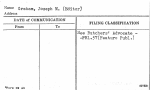 Graham, Joseph M. (Editor)