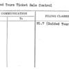 Guided Tours Ticket Sale Control