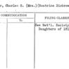 Gunther, Charles O. (Mrs.) (Beatrice Disbrow)