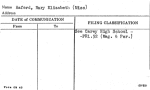 Haferd, Mary Elizabeth (Miss)