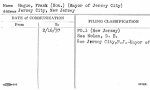 Hague, Frank (Hon.) (Mayor of Jersey City)