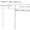 Hall, George C. (Mrs. Sadie A.)