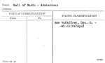 Hall of Music - Admissions