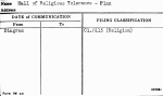 Hall of Religious Tolerance - Plan