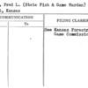 Hans, Fred L. (State Fish & Game Warden)