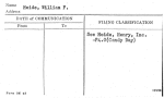 Heide, William F.